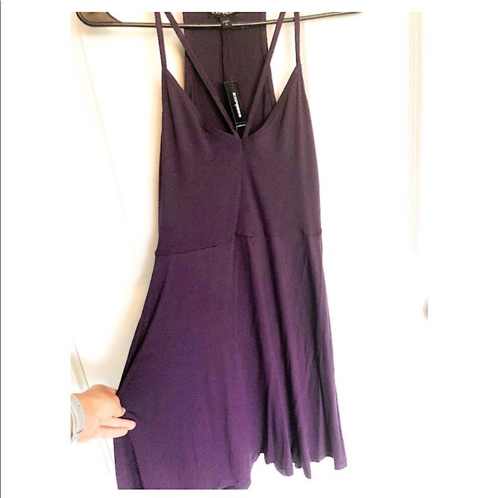 NEW W/TAGS: Express eggplant skater dress- size small